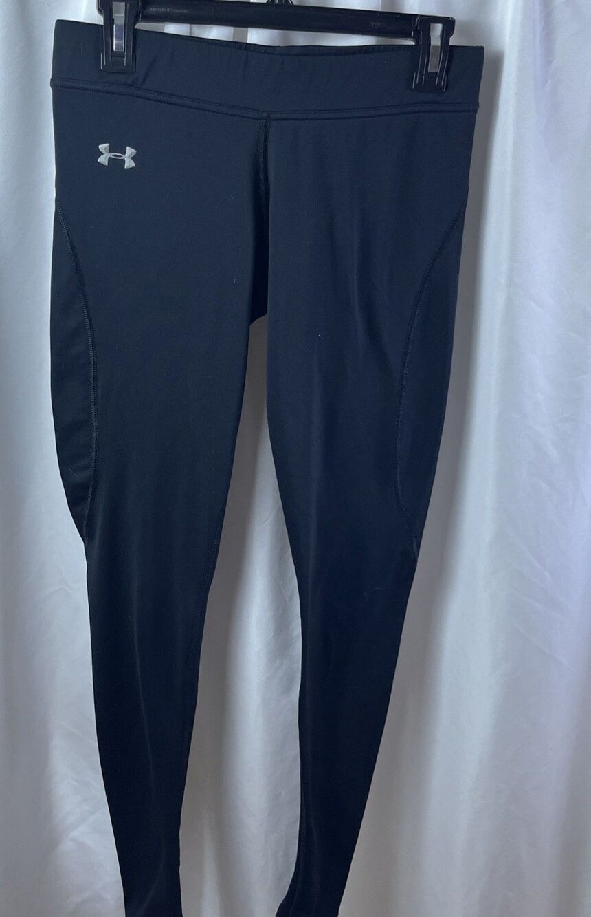 Under Armour Coldgear Women’s Leggings Size Md Black Activewear Fitted